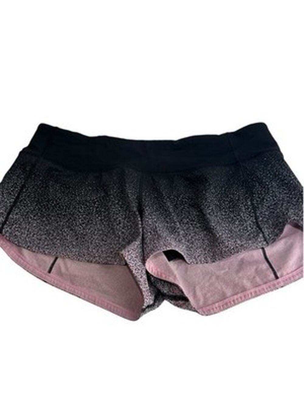 Lululemon Speed Up Low-Rise Short 2.5 Black Pino Speckle Splatter Size 6